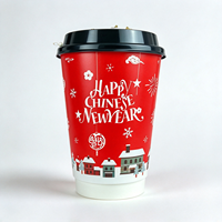 Gobelet à café en papier écologique à double paroi de qualité alimentaire 8oz-22oz Gobelet à café chaud à emporter Personnalisé