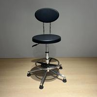 Chaise en cuir PU pragmatique, tabourets de bureau pivotants réglables en hauteur, chaise pour réception de caissier de magasin, chaises de travail, 3 ans de garantie