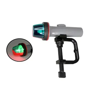 Barco marino LED portátil bicolor Puerto estribor inflables luz de navegación con pilas WC-montaje de abrazadera - Product Image 1