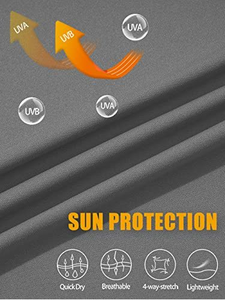 Lanyu Hombres UPF 50 + Chaqueta de rendimiento de pesca de manga larga Camisa Protección solar <span class=keywords><strong>UV</strong></span> Sudadera con capucha para senderismo al aire libre para adultos - Product Image 5