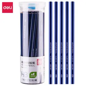델리 58112HB 육각형 고급 흑연 쓰기 스케치 연필, 파란색 basswood 연필, 학생 사무실 하이 퀄리티 하이 퀄리티