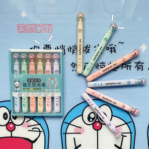 Offre Spéciale – Lot de 6 Marqueurs Mignons Patte de Chat, Pointe Biseautée, Non Effaçables, pour Étudiants, <span class=keywords><strong>Dessin</strong></span> et Écriture – Papeterie <span class=keywords><strong>Kawaii</strong></span> - Product Image 5