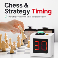 YIZHI Minuteur numérique LED 1,4 pouces avec affichage de la seconde, compte à rebours, pour poker, casino, échecs, tournois et jeux de société