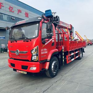 Camion de transport Dongfeng 4X2 de 8 tonnes avec grue télescopique hydraulique montée sur camion pour le levage de matériaux de construction - Product Image 4