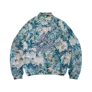 Tapisserie jacquard florale bleue personnalisée vêtements broderie veste tissée de style de mode avec quantité minimale de commande bas - Product Image 6