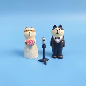 Miniature Diorama Maison Petites décorations Mariés japonais Chat Zakka Épicerie Décoration de bureau mignonne Mini artisanat en résine - Product Image 4