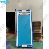 Plateforme flottante gonflable personnalisée en PVC/Dropstitch/EVA pour l'extérieur, certifiée CE, capacité 100-500 kg, pour yoga, sports et usage commercial