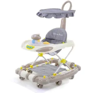 高品质音乐灯婴儿学步车，带玩具托盘/多功能3合1摇马可调婴儿学步车，带推手