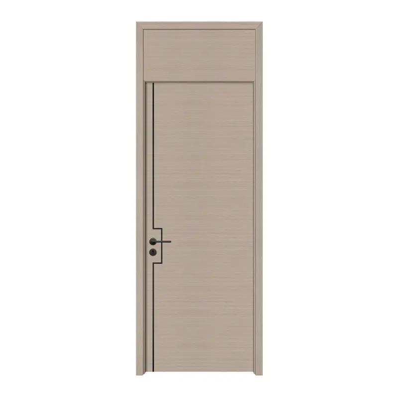 Interior Mdf Wooden Aluminum Decoration Line Door High Quality Pvc Coated Door For Bedroom Office Bathroom
