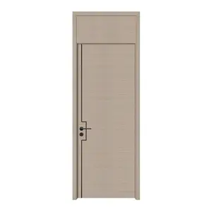 Interior mdf wooden aluminum decoration line door high quality pvc coated door for bedroom office bathroom