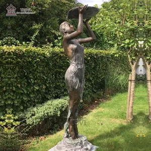 पूर्ण शरीर पुतला सजावटी इनडोर कांस्य कला डेको महिला नग्न मूर्ति