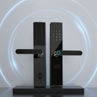 Cerradura Inteligente Semiautomática para Puerta con Huella Dactilar Biométrica, Contraseña y Tarjeta, Cerradura Tuya para Puerta de Madera de Casa o Apartamento