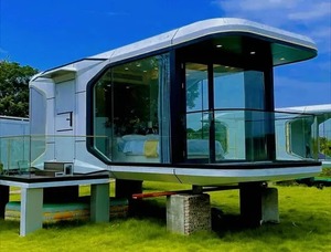 Capsule de <span class=keywords><strong>camping</strong></span> préfabriquée moderne de luxe, écologique, en acier léger, mobile, pour villas de villégiature, gîtes panoramiques et séjours de vacances - Product Image 2