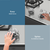 Cache-boutons de cuisinière à gaz en plastique anti-salissure et anti-graisse pour la sécurité des enfants, durable, écologique, respirant, en forme de pomme, 2-4
