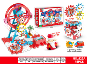Lot de 45 blocs de construction de Noël en gros, jouet de construction STEM, jouets de <span class=keywords><strong>puzzle</strong></span> personnalisés du Père Noël pour enfants - Product Image 4
