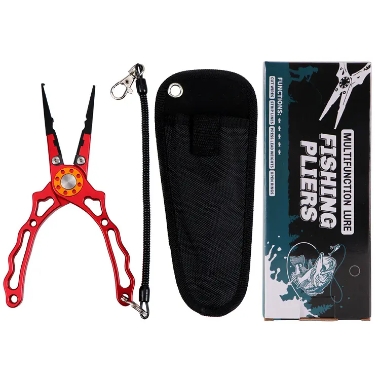 JETSHARK Strengthen Stainless steel multifunctional fish pliers Corrosion resistant Fishing pliers with rope