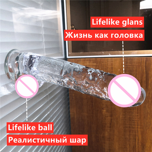 Popüler <span class=keywords><strong>6</strong></span>-<span class=keywords><strong>Inch</strong></span> gerçekçi küçük yapay Penis renkli kristal cam jöle yapay Penis kadın g-spot vantuz Penis seks oyuncak kadınlar için - Product Image 6