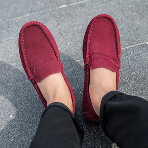 Chaussures décontractées pour hommes, mocassins classiques en daim véritable, chaussures plates à enfiler, chaussures de <span class=keywords><strong>bateau</strong></span> de grande taille - Product Image 2