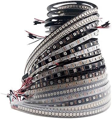 WS2812 144Pixels 1M Individually Addressable LED Pixel Strip Programmable Full Color SMD5050 RGB Flexible Strip Rope Light DC5V