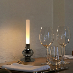 Thiết kế sang trọng cảm ứng LED dưới ánh nến nhà hàng Đèn bàn có thể sạc lại cạnh giường ngủ không dây bữa ăn tối bầu không khí đọc bàn ánh sáng - Product Image 6