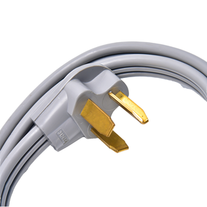 4ft 125V/250V 30A NEMA 10-30p máy sấy dây <span class=keywords><strong>3</strong></span> dây 10awg/3C nhiệm vụ nặng nề lưỡi cuối Tước kết thúc dây điện màu xám - Product Image 2