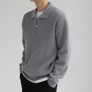 FNJIA Custom <strong>Men's</strong> Sweater Casual Half Zipper Pullover Knit for <strong>Polo</strong> Winter Warm <strong>Jumper</strong> New Design Manufacturer's Knitted - Product Image 3