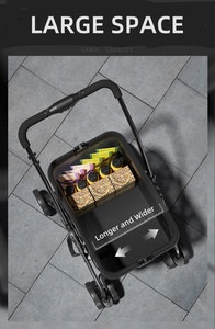 <span class=keywords><strong>Poussette</strong></span> Easy Dog Carrier avec 4 roues Chariot pliant à fonctions multiples Petit matériel Oxford <span class=keywords><strong>pour</strong></span> animaux et animaux de compagnie - Product Image 4