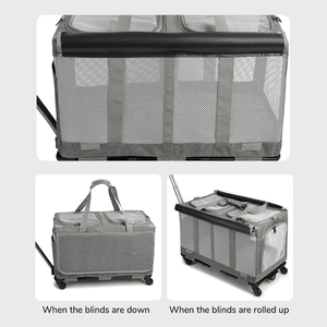 हरी सांस लेने योग्य हल्के पालतू कुत्ते बिल्लियों वाहक बड़े अंतरिक्ष पालतू जानवर - Product Image 2