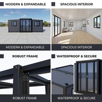 Maison préfabriquée ignifuge, cuisine résistante, 20 pieds, insonorisée, de luxe, pliable, avec maison conteneur extensible