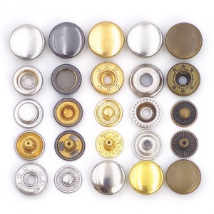 KUNSHUO Logo personnalisé presse métal laiton 831 bouton pression écologique rectangle motif or 4 parties pour vêtements vêtements d'usine - Product Image 5