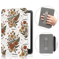 Casing Kindle Magnetik Transparan Kustom untuk Paperwhite Generasi ke-12 6.8 Inci, Cangkang E-reader DIY yang Dapat Dipersonalisasi dengan Tali Pegangan