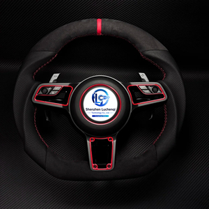 Volante in Carbonio ad Alta Densità con Impugnature in Pelle Nappa Resistente all'Usura per Modelli Porsche Coupé, <span class=keywords><strong>Cabrio</strong></span> e Targa - Product Image 3