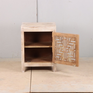 Contemporary Wooden Bedside <b>Table</b> with Drawer and Open Storage Bedroom Furniture for Modern Home Decoration - Product Image 6