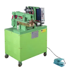 Máquina soldadora de presión de aire automática soldada personalizada de fábrica, alambre de losa, soldadura a tope de hierro plano cuadrado
