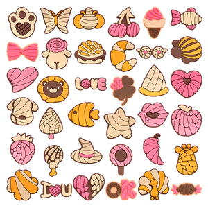Adornos Personalizados para Zapatos con Diseños de Concha y Pan Dulce Mexicano, Auténticos Broches de Panadería para Decoración de Zuecos DIY - Product Image 1