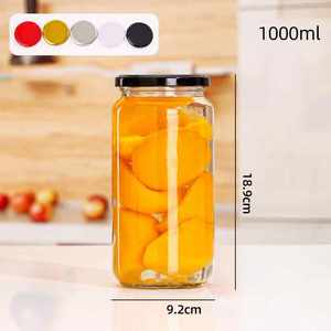 OMI Glass <b>Mason</b> <b>Jars</b> with Lids <b>Wide</b> <b>Mouth</b> Airtight Food Grade 8oz 32oz for Cream Honey Jam Pickle Storage Kitchen Use - Product Image 6