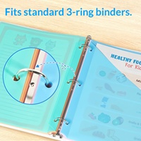 Carpeta de 3 Anillas Impermeable de Material PP, Carpeta Clasificadora de 8 Colores, Índice de Páginas, Archivador para Estudiantes y Oficina