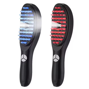 Cepillo de cabeza relajante para medicina del cuero cabelludo con luz roja y azul, promueve el crecimiento del cabello, Led peine de terapia de luz, masajeador eléctrico para alisar el cabello - Product Image 2