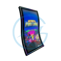 Écran tactile capacitif LED de 55 pouces 4:3 avec cadre en aluminium en forme de S, nouveau moniteur de jeu pour machine de jeu Pog595