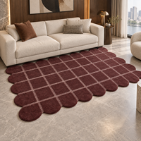 Tapis de salon moderne au design personnalisé, style vintage, fabriqué à la main, en laine tuftée, de luxe minimaliste haut de gamme