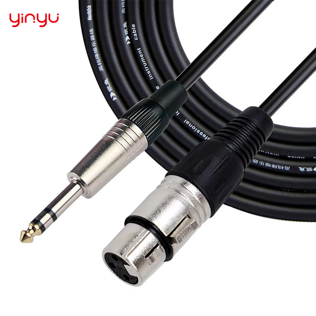 Yinyu MC025 OEM Durable Professional XLR to 1/4 Inch TRS Cable with Low Noise for Studio and Live Audio Equipment