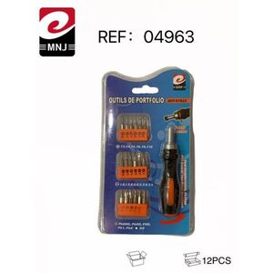 Set di cacciaviti combinati MNJ da 12 pezzi con punte per strumenti di riparazione di precisione - Product Image 1