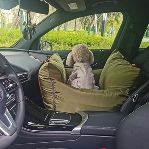 Asiento de coche de lujo para perros, cama de viaje portátil grande para perros para interiores y exteriores, portador de mascotas con tela impermeable y logotipo personalizado - Product Image 3