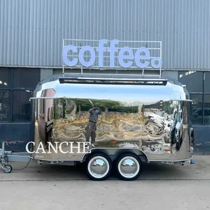 รถเข็นขายอาหารเคลื่อนที่สแตนเลส Canche สำหรับขายกาแฟ อาหารว่าง และเครื่องดื่ม - Product Image 2