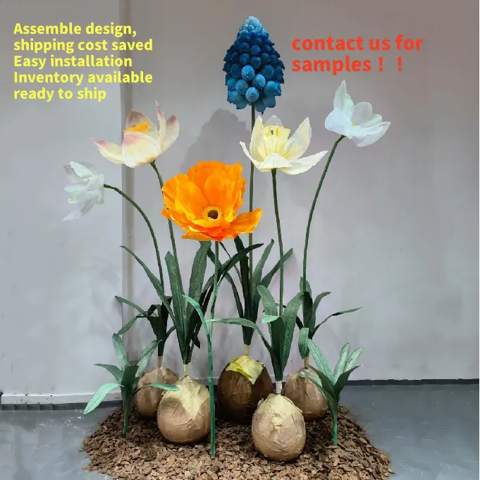 Other Wedding Centerpieces Mall Window Display Decorations Hanging Indoor Home Paper Flower Artificial Plant Backdrop Stand
