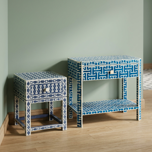 Table Basse en Bois Écologique à Hauteur Réglable au Design Moderne avec Incrustation Osseuse pour la Maison, le Bureau et le Salon - Collection Doctors' - Product Image 1