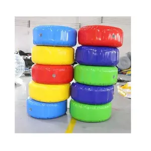 Factory customized colorful Inflatable round water floating mat inflatable jumping mats for water park