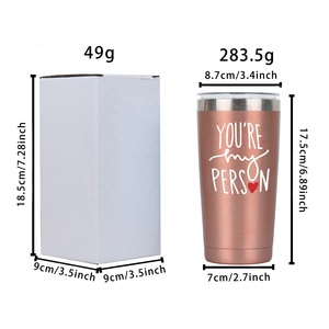 20OZ Stainless Steel Double Wall Tumbler <b>with</b> <b>Lid</b> <b>Travel</b> <b>Mug</b> Camping & Office Use Eco-Friendly Customized You're My Person - Product Image 6