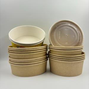 Échantillon Gratuit – Bol à Salade Jetable Recyclable, Assiette en Papier Qualité Alimentaire, Bol Rond en Papier Kraft pour Aliments, Tasse à Soupe en Papier pour Chocolat - Product Image 5