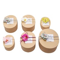 Ovale tweedelige kraftpapieren cadeaudoos met aangepast logo, groothandel, creatieve bakkerij, handgemaakte zeep, grapefruit-favorietenverpakking